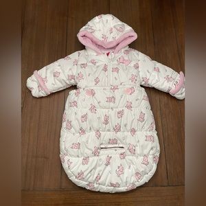 LONDON FOG Newborn Infant Baby Girl Boy Puffer Carbag Pram Bag Snowsuit Bunting